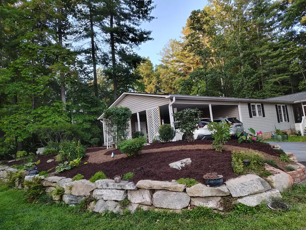 Landscaped property in Black Mountain, NC maintained by Ruben's Landscaping